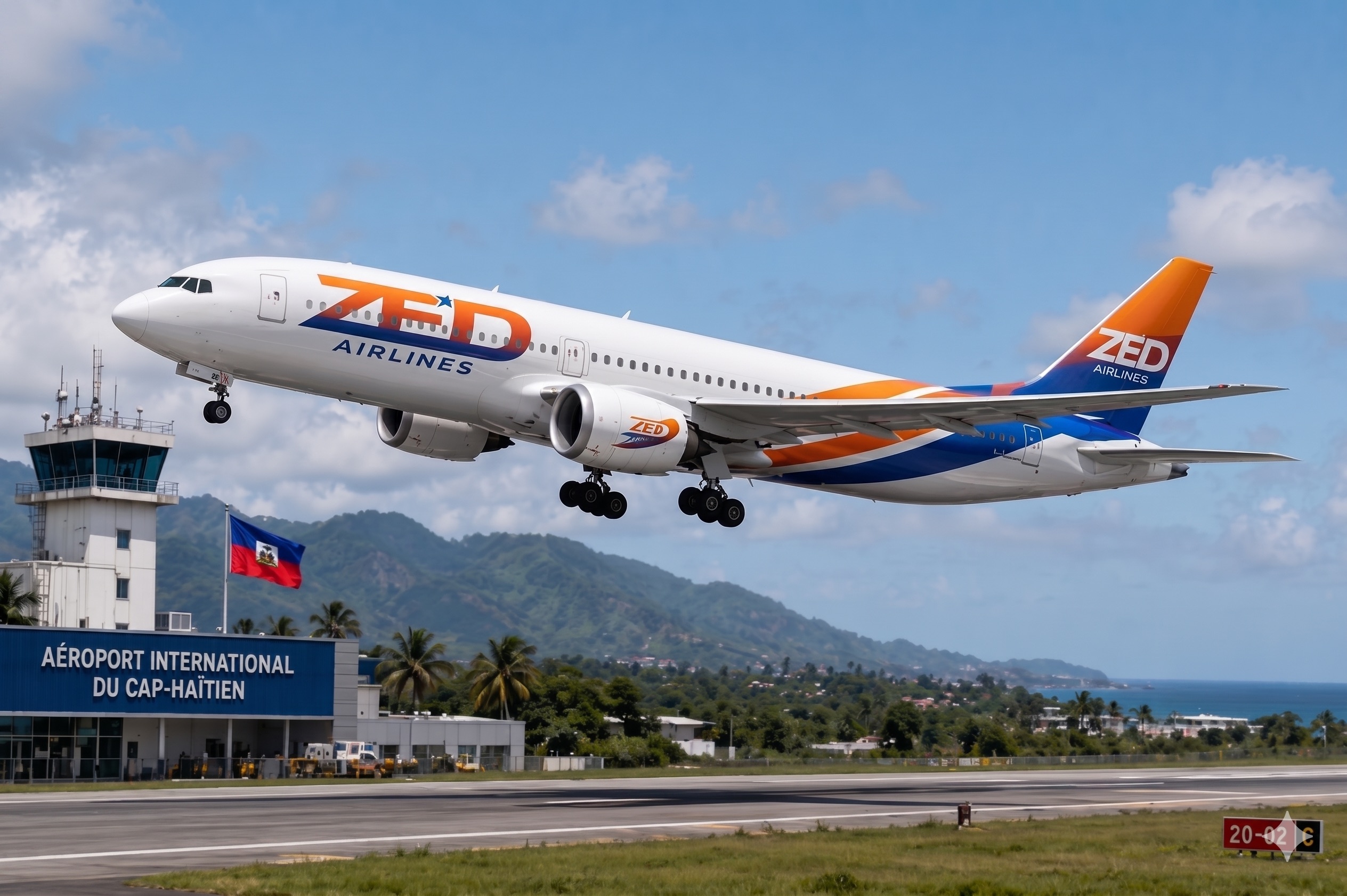 ZED Airlines aircraft at Cap Haitien International Airport
